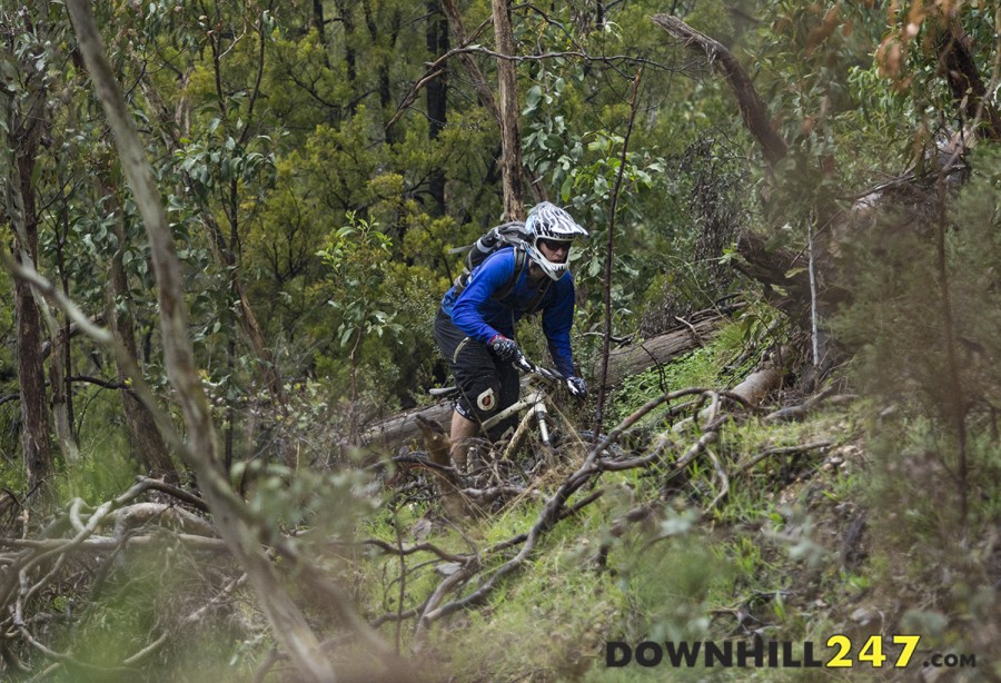 The stages lower down the hill were a lot better for visibility. Riders were trying to adapt their set ups for the conditions, whether they got it right is another question though...