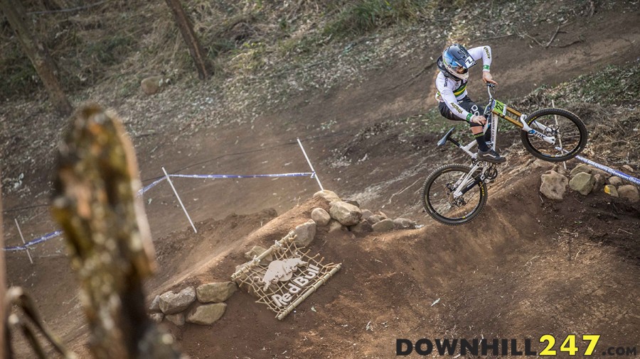 Tasmanian rider Ben Hill steezing it up on the Rocky Mountain Flatline. While downhill racing is a serious affair come race day, we know all riders all do it for the same reason: FUN. And what's more fun than a big whip?
