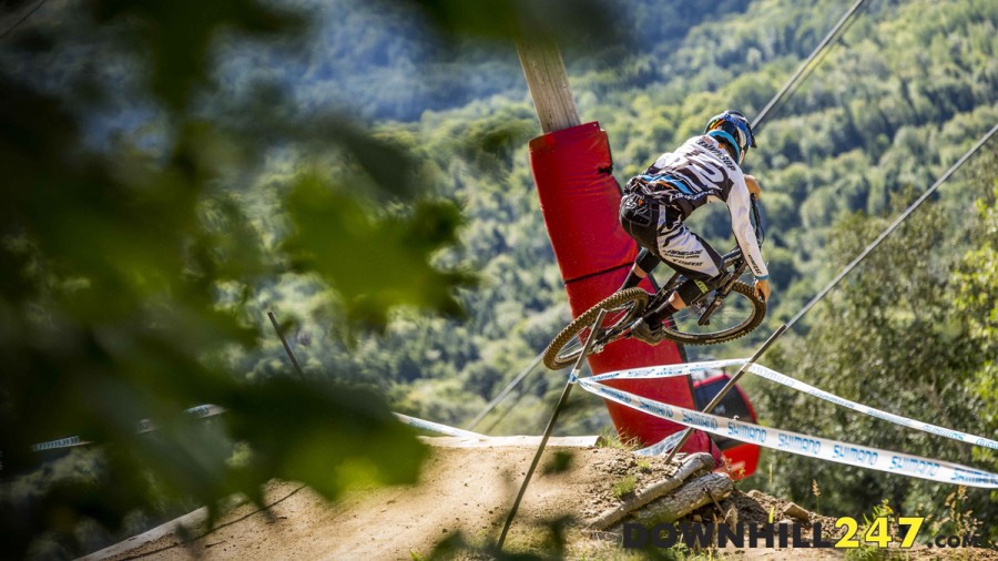 For the riders keeping low over jumps was critical, with a good qualifying result Sam Blenkinsop keeps it low to make sure he makes it through to Sunday's race.