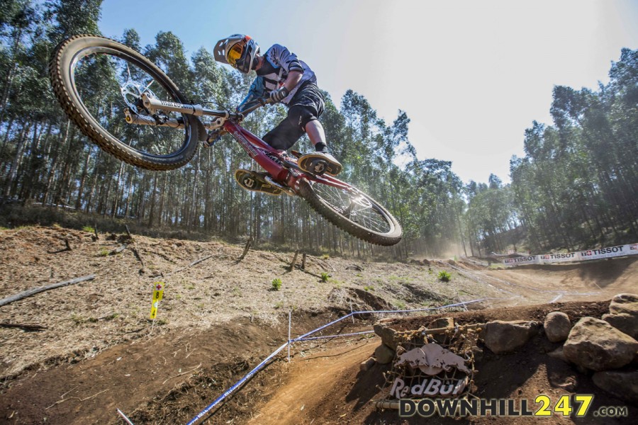 A lot of the action here in South Africa isn't taking place on the ground! Truth be told it is the jumps that are the big 'feature' of the track.