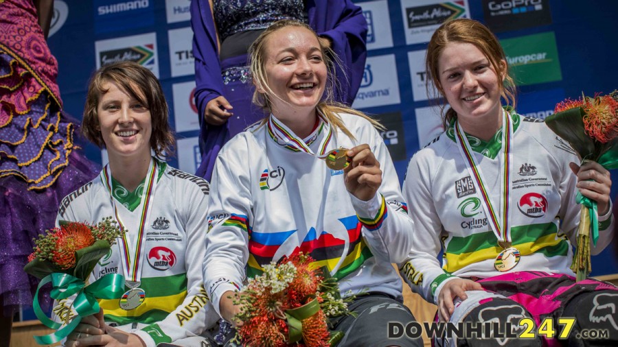 The first downhill medals have been given out in South Africa! It was fantastic to see Australia on the podium twice.