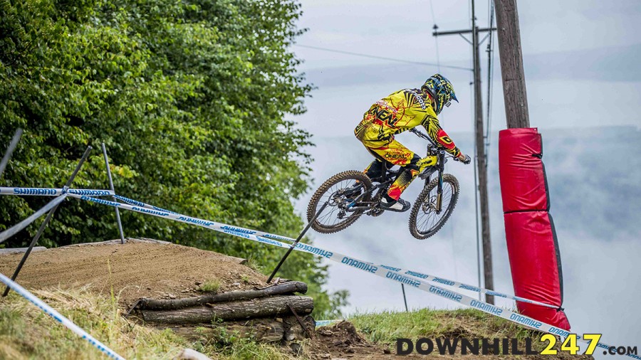 It's not all bad news though, Thursday afternoon showed promise of a drier weekend. Here Dirt/Norco team rider George Gannicott (IRE) soaks up the sunshine.