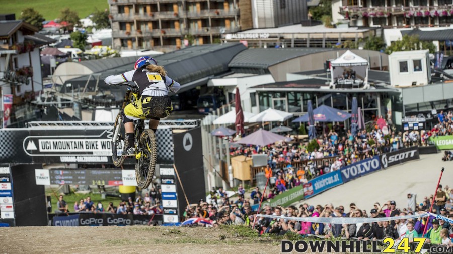 Rachel Atherton has worked hard and pushed the Women's division this year. Her riding has been outstanding, and today she stood proud on the podium, second by a half-second.