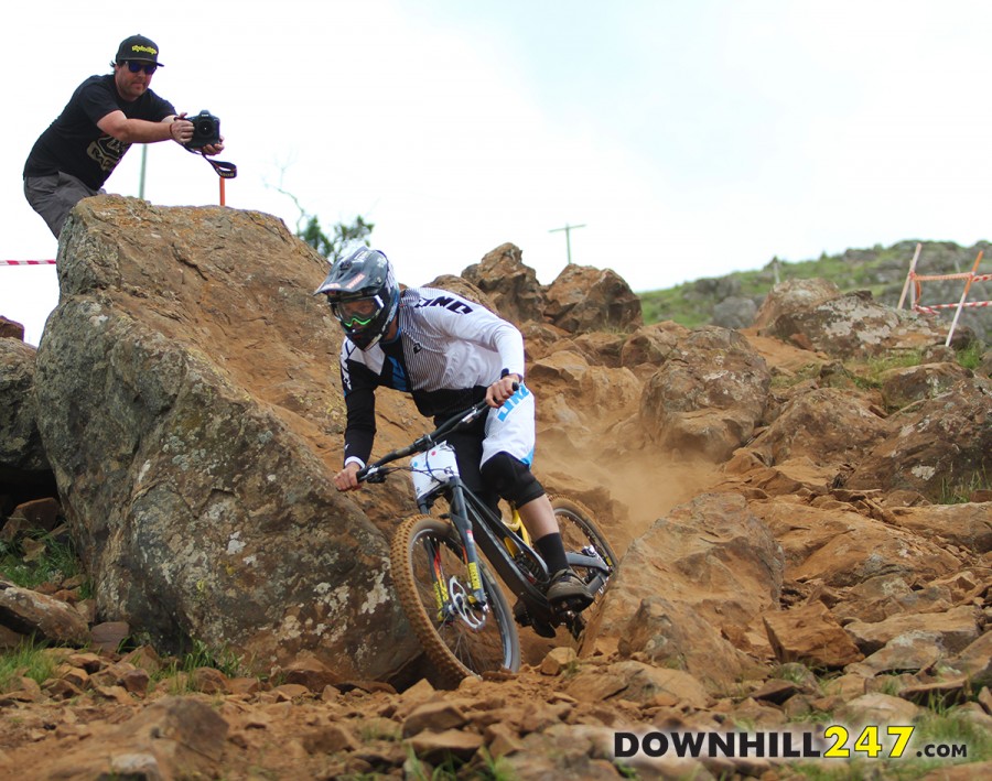 Fresh from racing World Cups, Dean Lucas was the hands down favourite and donned the number one plate. Photo extraordinaire, Jase Stevens, does his thing in the background!