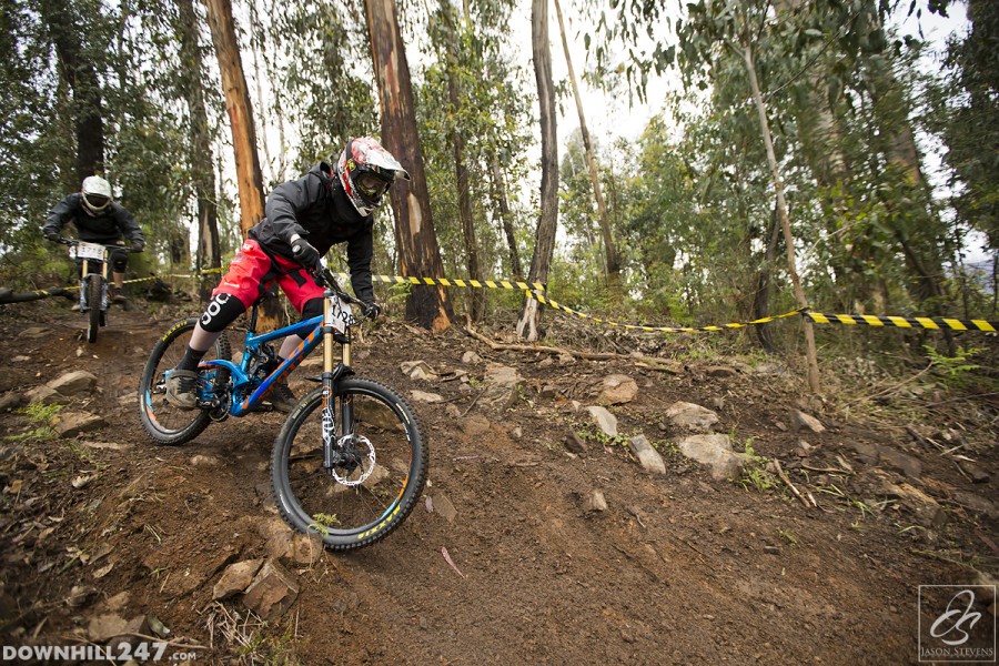 Matt Kelly came through the top rocks, very quick with a solid line choice on Sunday morning.