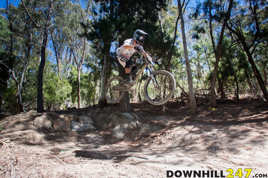 Josh Fuller launching off the improved gap in the a�?bombshella�? section.