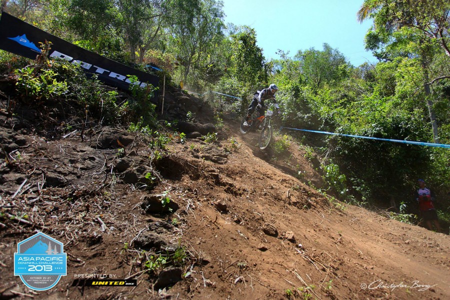 The track was tough and riders asked for more practice to come to terms with it before racing it!