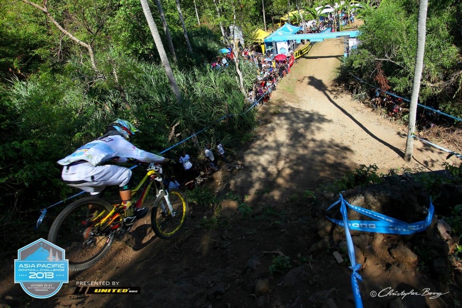 This shot just gives you an idea of how steep some of the sections on the track really were.