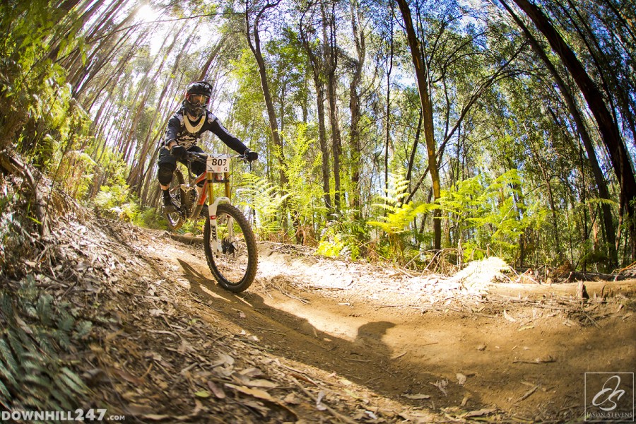 Grant Weighton peaks over the crest at speed.