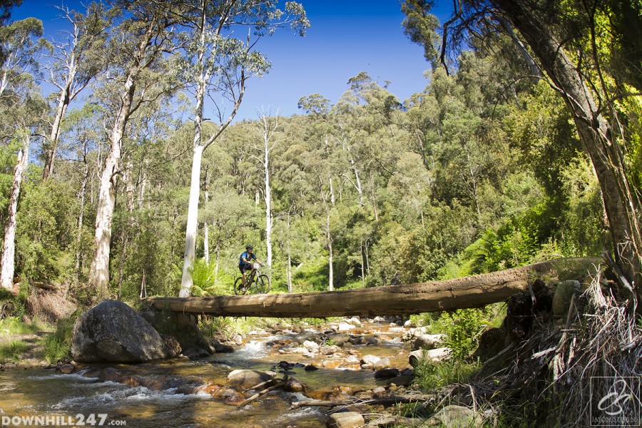 One of the final river crossing bridges delivered us out of an amazing valley along which the Delatite River flows.