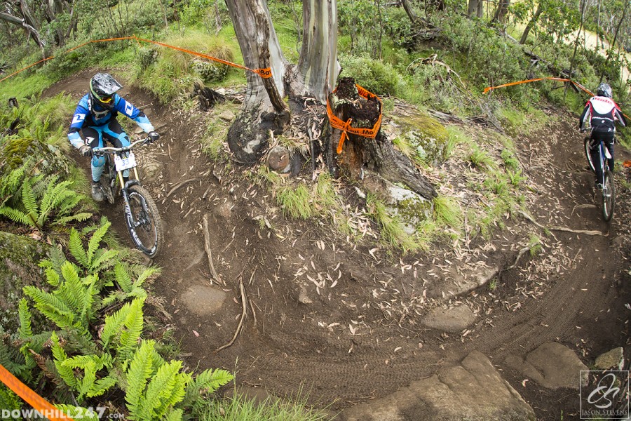 Angus Jackson navigates the top section.