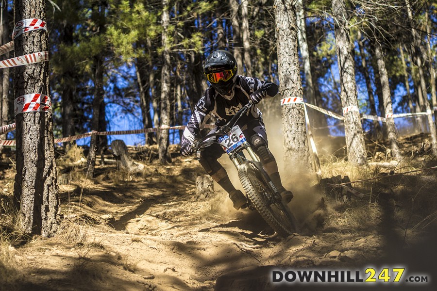 B-Lake! Blake Nielsen negotiating one of the chutes on the track!