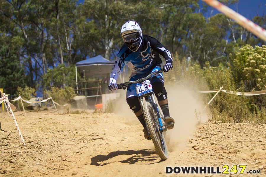 Jared Rando was on the bike and showing everyone why he is one of Australia's downhill legends.