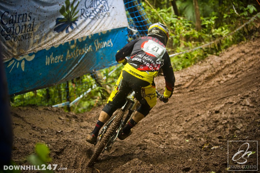 Riders really had to crank to get any sort of speed in the thick mud.