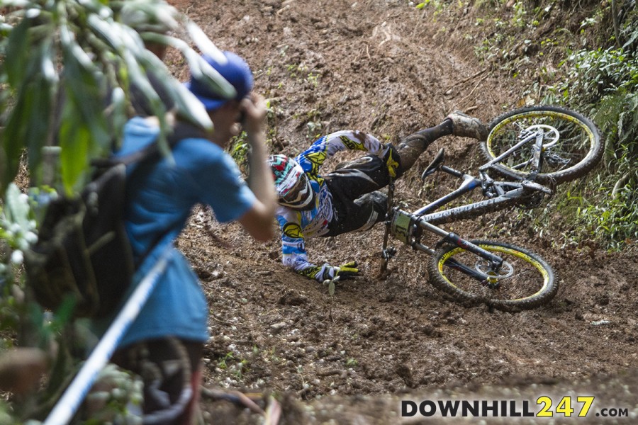 As you can imagine some of the biggest cheers were for riders who unfortunately didn't quite conquer the conditions.