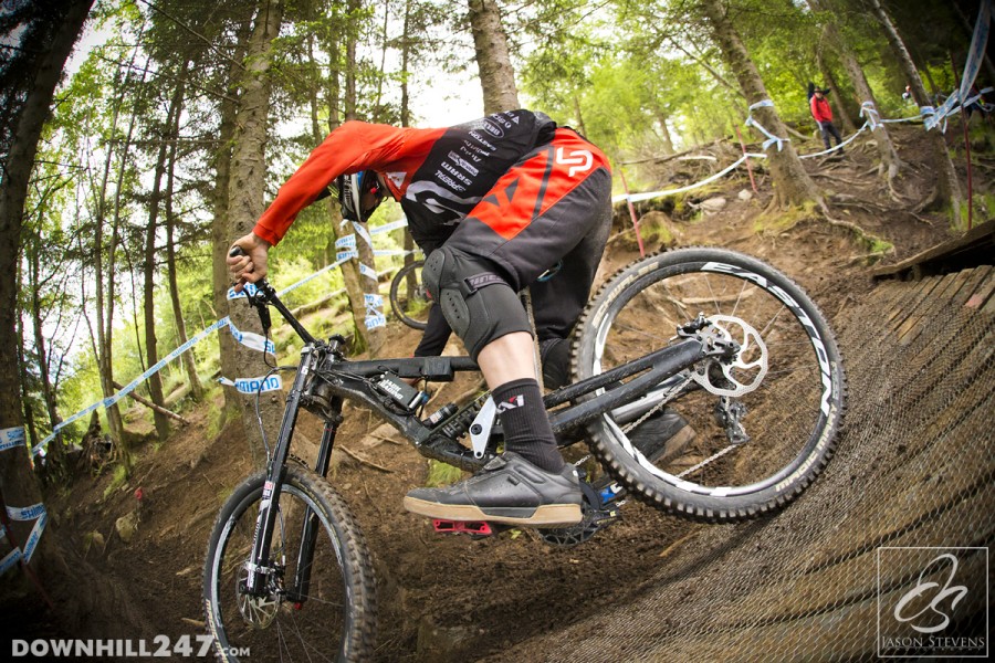 Sam Blenkinsop, doing some suspension testing, interestingly enough, on the old Lapierre