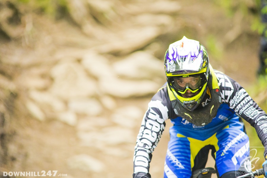 Sam Hill, feeling great and looking dangerous, when Sams feeling right any track can be his to win