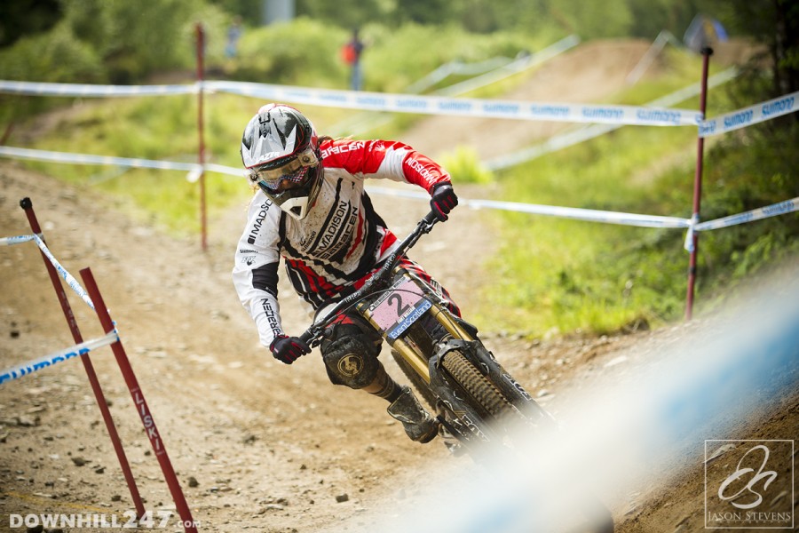 Manon Carpenter was unlucky to get a puncture during race runs