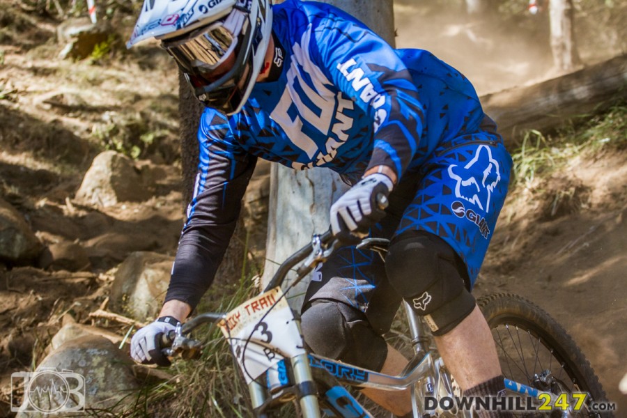 Ben Cory was glimpsed flashing through the trees during practice, and conquered the changing track conditions to take 1st place with a 2:03. 