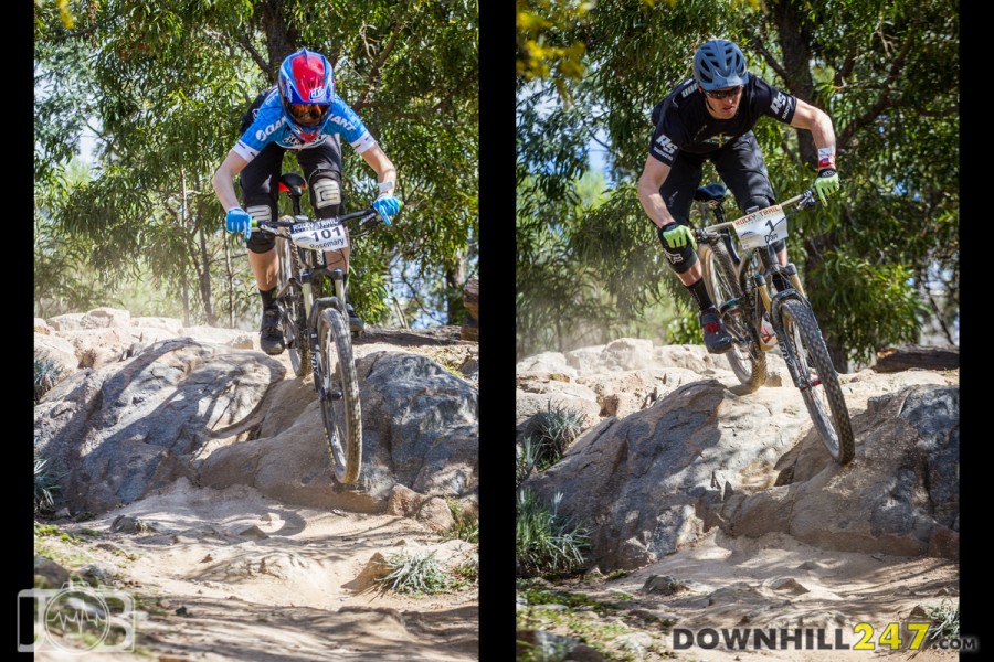 Ladies and Gentlemen, your Elite Winners for Australian Gravity Enduro #5 2014, Rosemary Barnes & Dan MacMunn.