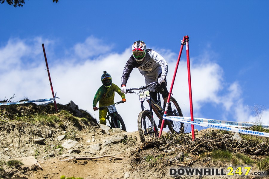 1 and 2 plates in junior and elite respectively, both riders looking for a good weekend.