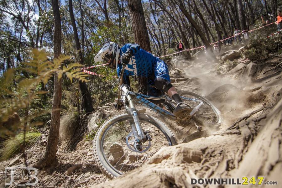 Tim Eaton has had a strong presence throughout the National and NSW/ACT Downhill series', and this round was no different, as he also broke the 2min mark with a time of 1:58.