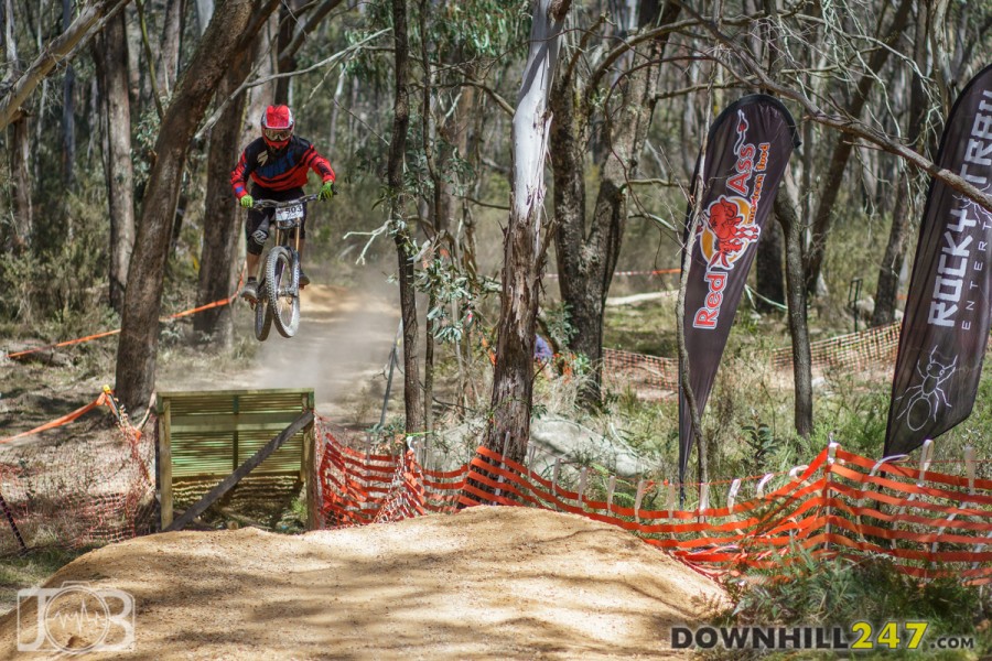 The last major feature on the track is a newly-constructed 25-30ft gap which catapulted riders into the final 150m of trail. 