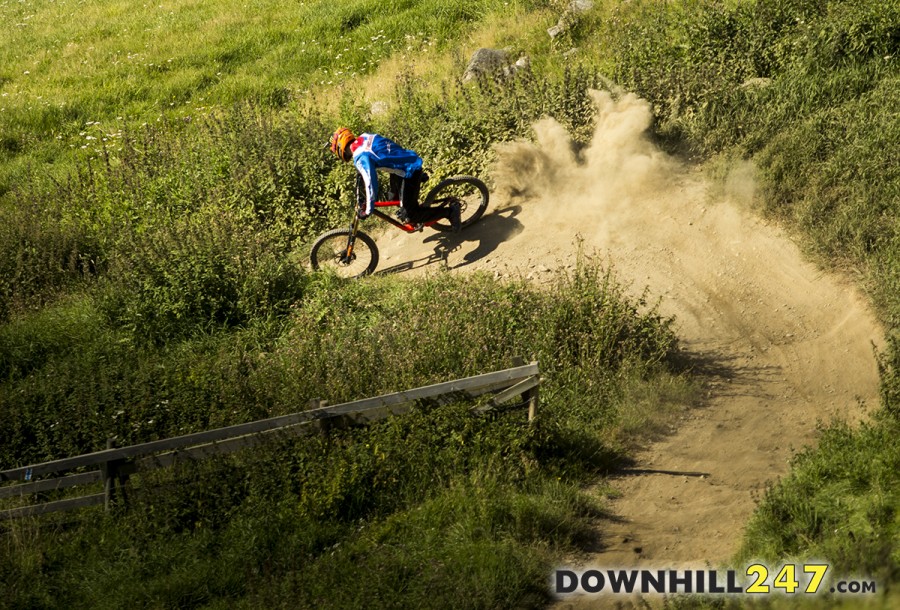 All the action wasn't just between the tape, a certain British rider, who isn't racing, was out having fun on his bike!