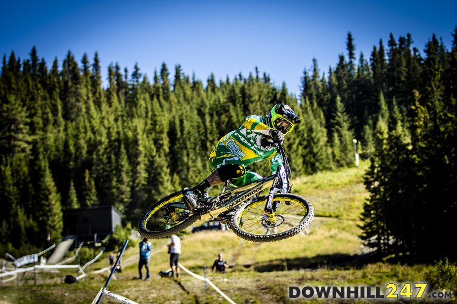 Sam Hill and his gold bike, no doubt he wants some more gold come the end of the weekend.