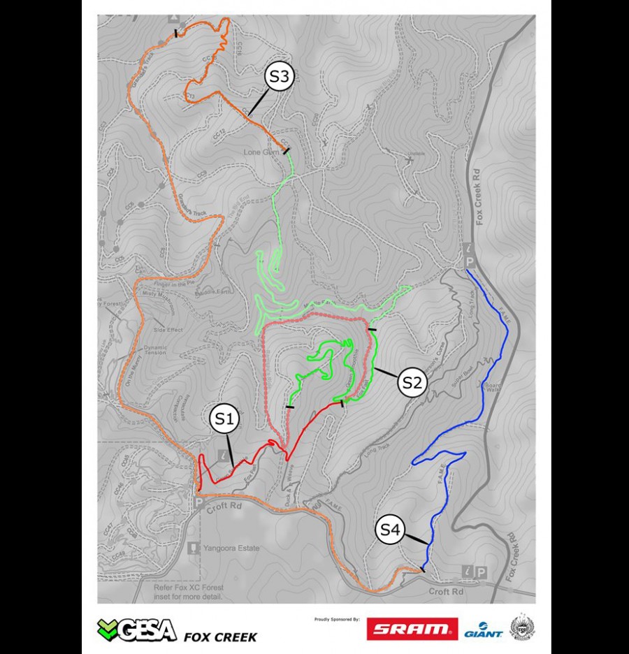 The 4 stages that made up the race, riders had to complete them within the allocated time.