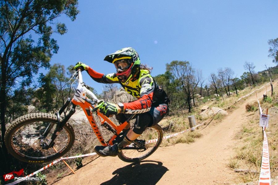Connor Fearon rocking the enduro rig at the national round at You Yangs.