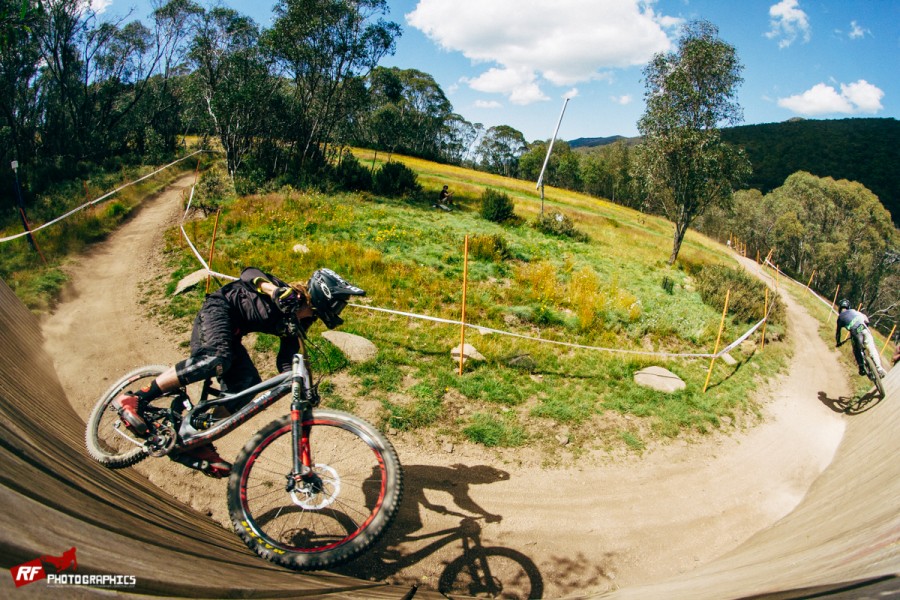 Railing the Canadian style wooden berm!