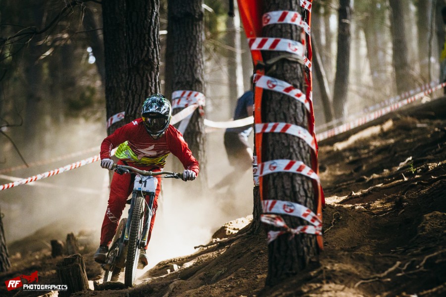 Troy Brosnan negotiating one of the most technical parts of the track.