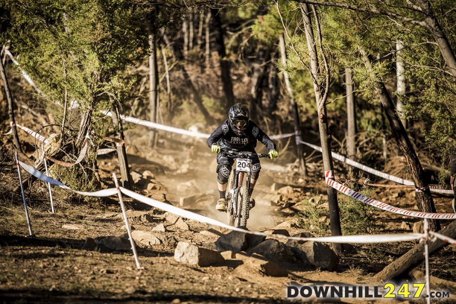 This did make for some nice photos though! Joel Willis navigates the sun and the rocks!