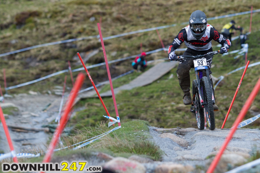 The top half of the track saw riders battling headwinds before having to use even more energy on the lower parts negotiating the 'highway' section.