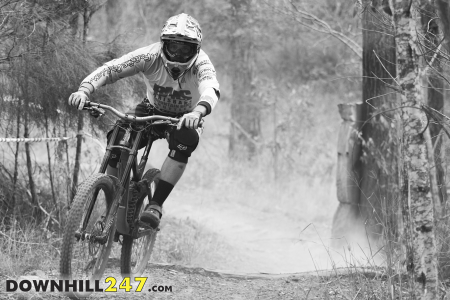 Jack Wright keeping low near the bottom of the track as he caps off Saturday practice.