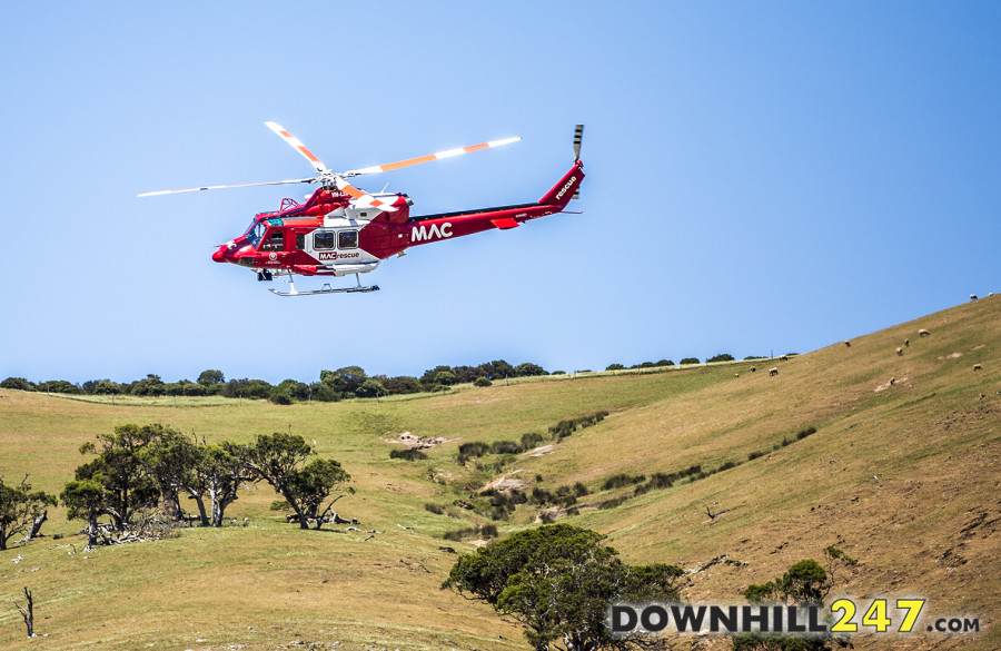 Never what you want to see at a downhill race (or anywhere for that matter)!