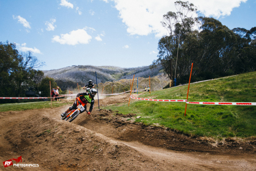 The riders really got into the racing.