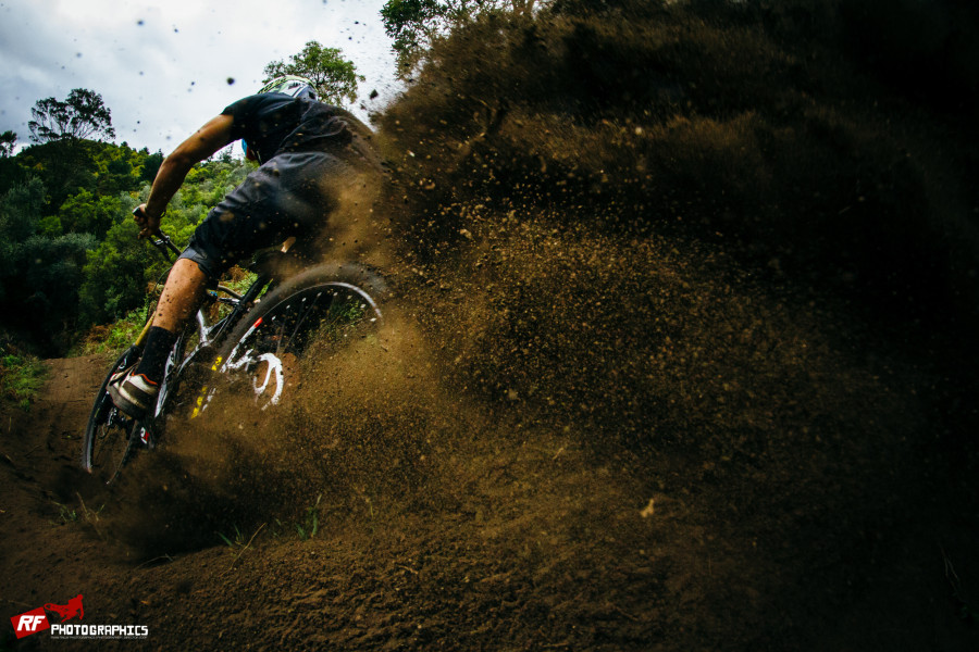 Taking a face full of dirt for the photo