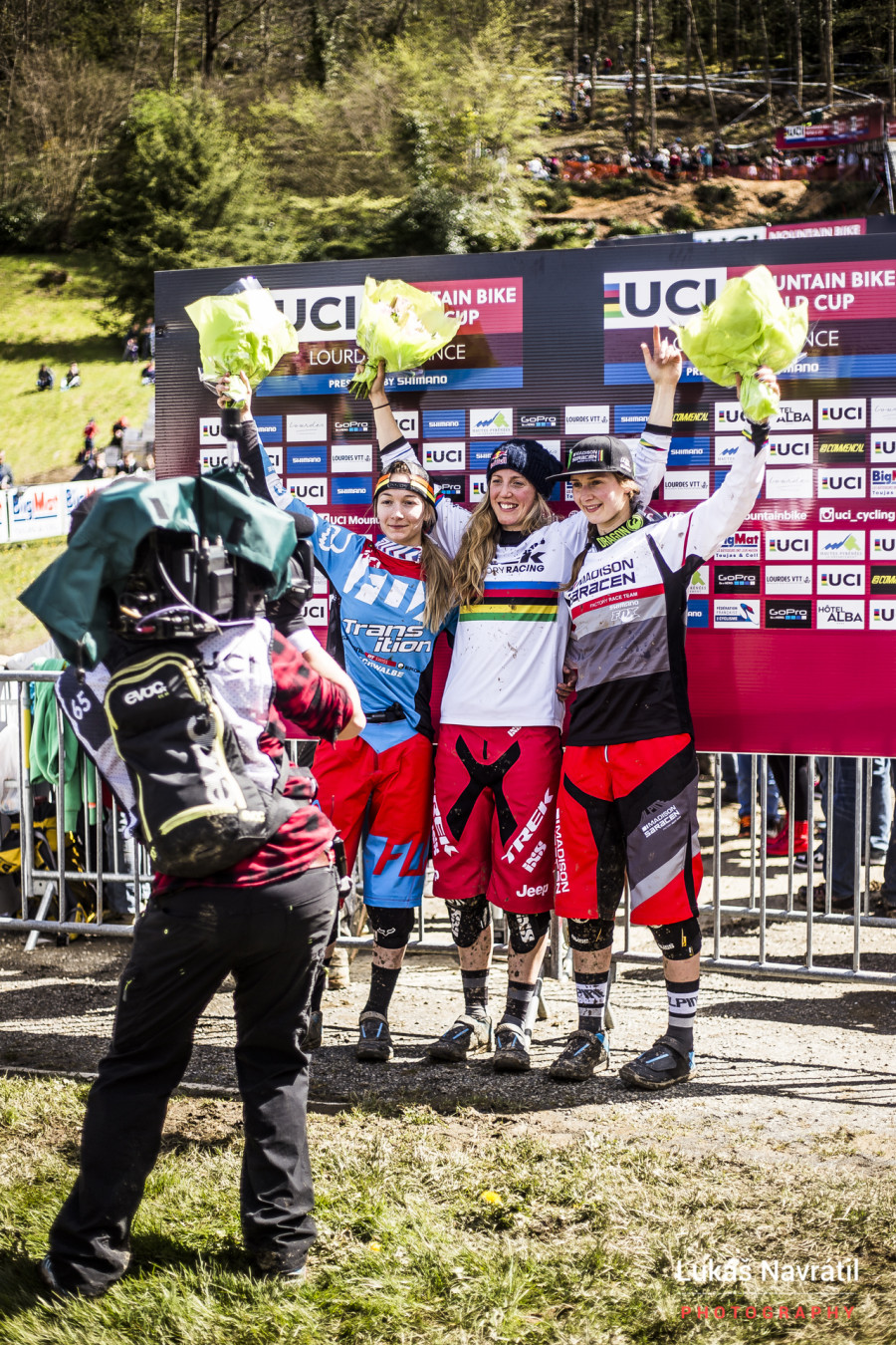 Tahnee Seagrave is looking fast this year finishing second. As has been a trend over the past few years Rachel Atherton took the win, the first on her new bike/team.