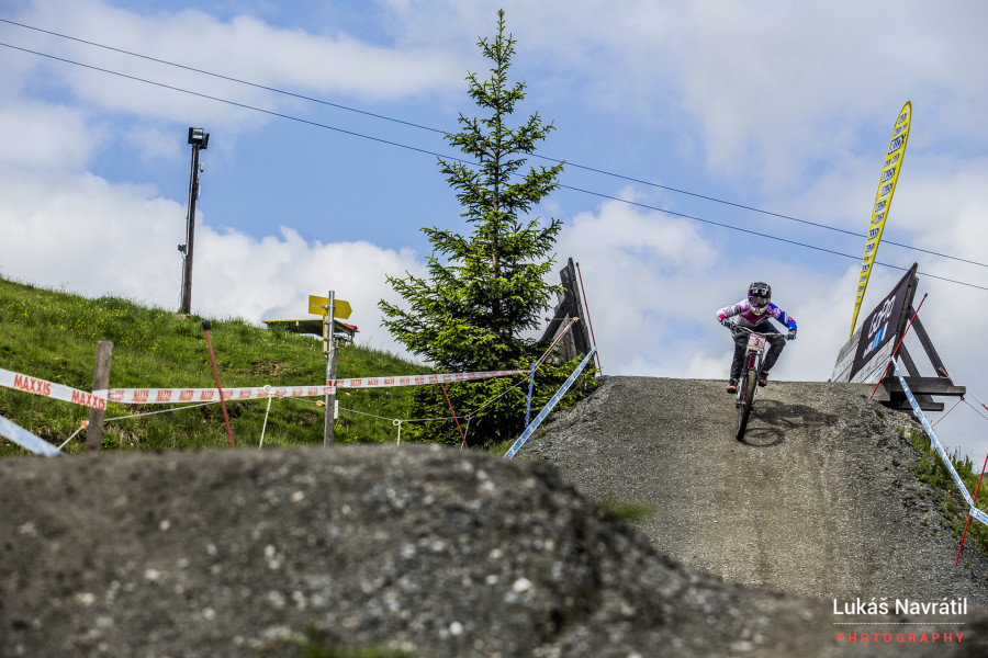 Tracey Hannah has been riding well this year and looks good here again in Leogang.