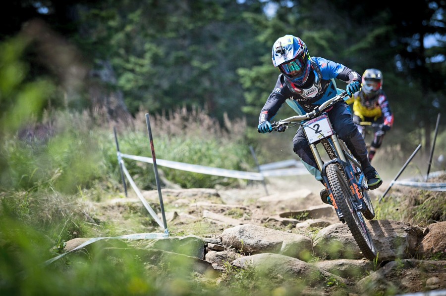 Danny Hart dropping into the finish arena and with it taking his second career win, the confidence must be high after winning his first last round in Lenzerhide!