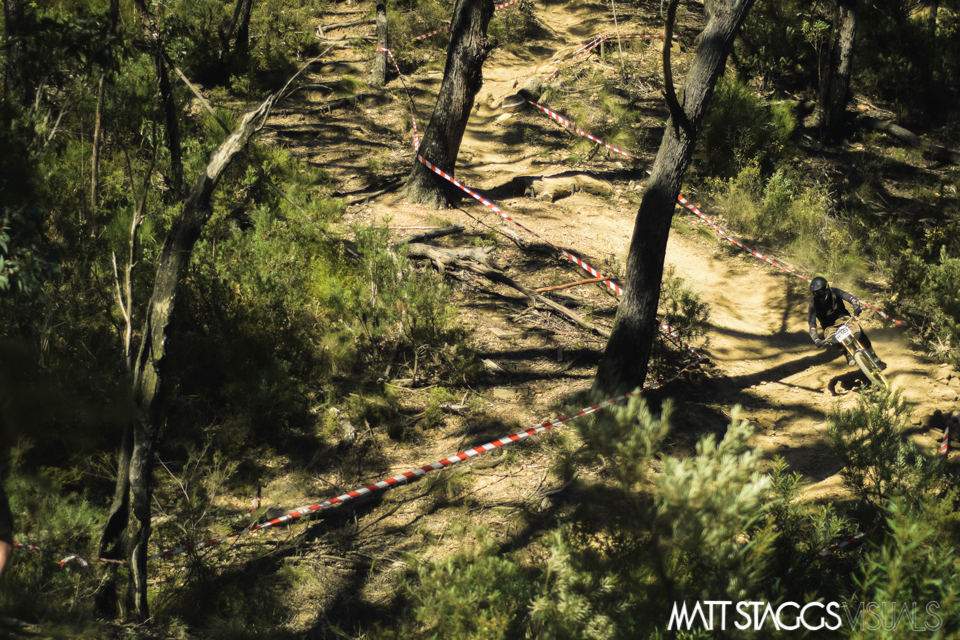 Lithgow's 'Pony Express' snakes its way down the dry hillside.
