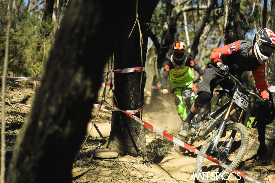 Patrick Butler and Paddy Wise keep it tight during Sunday's practice session.