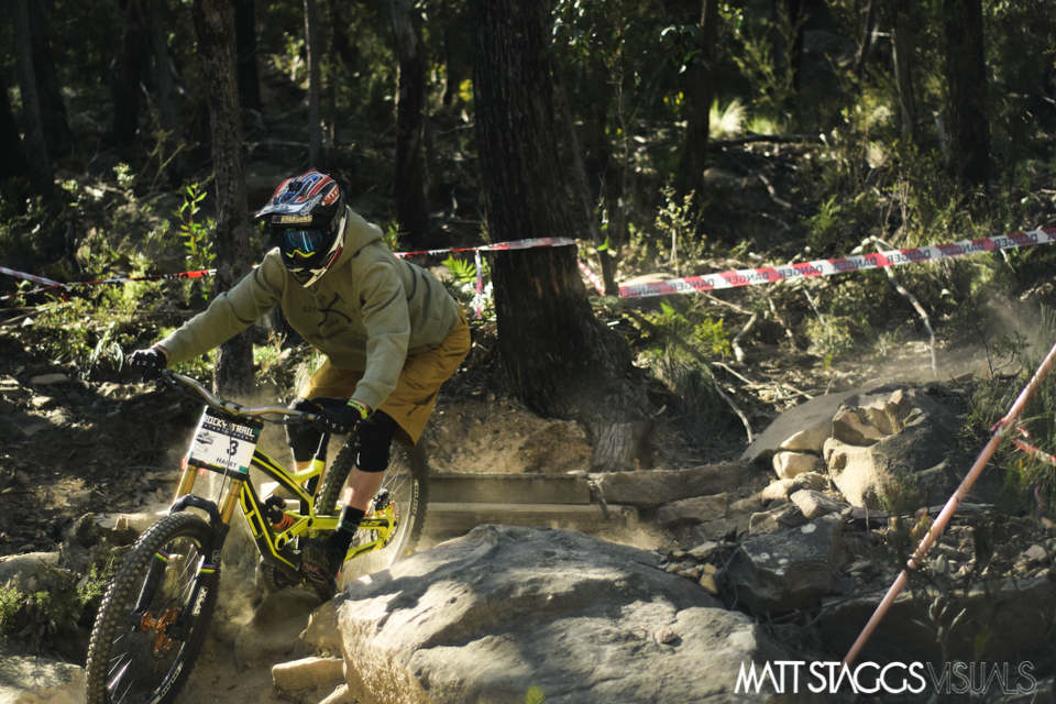 Harry Pasrons navigating 'Mega Thunder''on a cautious first run.