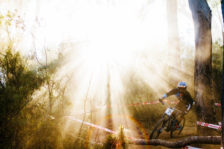 Tom Crimmins trying to navigate through the dust