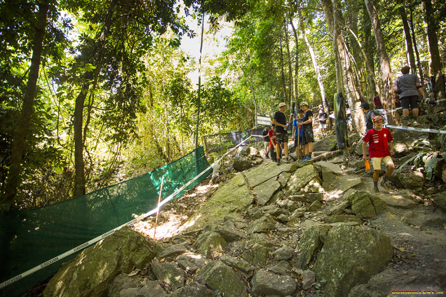 As always the rock garden was busy with riders checking every rock.