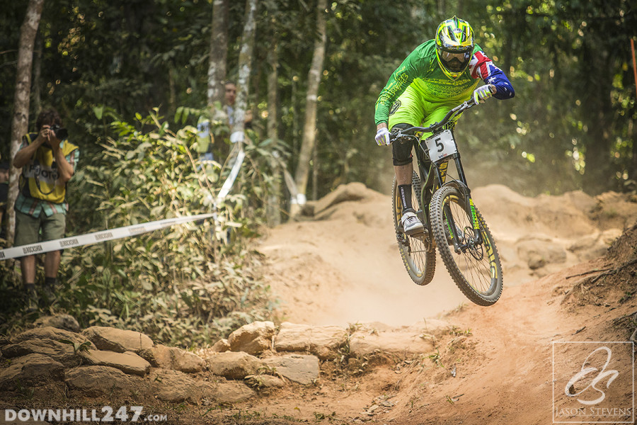 Jack Moir was only one of a handful riders who were sending this gap in the chute at the bottom - into 3rd for his troubles!